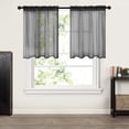 thumbnail image 1 of ZZkhGO Semi Sheer Short Curtains, Light Filtering Window Drapes, Thin Privacy Curtains for Kitchen Bathroom Bedroom, 1 of 4