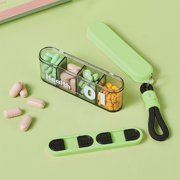 Tyidzon Portable Travel Pill Organizer, Sealed Against Moistures 4 Compartment Pill Case for Medicine Supplements Fish Oil Pills Box