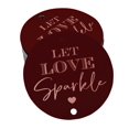 thumbnail image 1 of Inkdotpot Pack Of 100 Let Love Sparkle Wedding Favor Paper Tags Craft Real Rose Gold Foil Hang Tags, 1 of 1