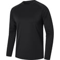 thumbnail image 1 of HAiming Men's Tee Shirts Long Sleeve Lightweight Breathable Solid Color Crew Neck Casual Sports Tops, 1 of 2