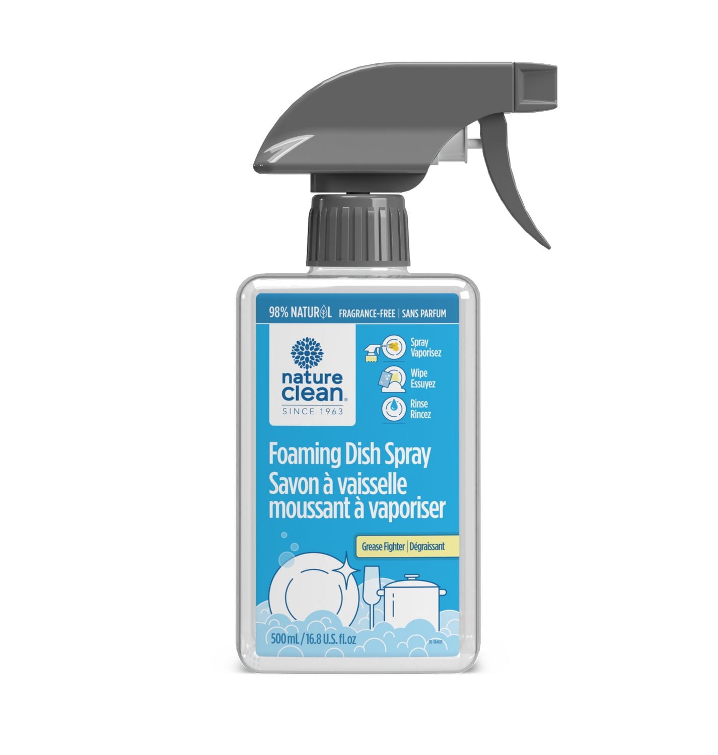 Nature Clean 98% Natural Foaming Dish Spray 500ml