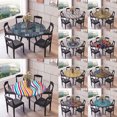 thumbnail image 1 of ziyahi Elastic Edged Waterproof Backed Fitted Table Cover Tablecloth round Tableclothes Style A 1.5m, 1 of 9