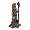thumbnail image 4 of Greek Goddess Underworld And Crossroads Hecate Holding Fire Skull Staff Statue, 4 of 7