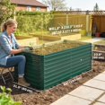 thumbnail image 3 of Outsunny Galvanized Raised Garden Bed, 5' x 3' x 2' Planter Box, Green, 3 of 10
