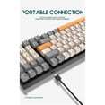 thumbnail image 2 of Mistaha Clavier Mécanique K3 d'Inspiration Rétro avec Éclairage RVB, Interrupteurs Rouges Linéaires et Souris de Jeu Légère - Langue Russe, Filaire, Échangeable à Chaud, 100 Touches, Touches Personnalisées, 2 of 7