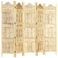 thumbnail image 5 of vidaXL Hand carved 5-Panel Room Divider 200x165 cm Solid Mango Wood, 5 of 5
