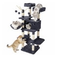 thumbnail image 4 of FEANDREA Cat Tree, Large Cat Tower, 64.6 Inches Cat Activity Center Cat Condo, Smoky Gray, 4 of 8