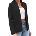 thumbnail image 1 of Yuyuzo Womens Blazer Long Sleeve Cropped Open Front Lightweight Fall Suit Solid Color Suit with Pockets, 1 of 5