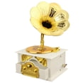 thumbnail image 2 of XZNGL Gift Box Christmas Decorations Wooden Retro Nostalgic Phonograph Music Box Antique Classical Retro Gramophone Music Box Home Decoration Creative Gift Small Christmas Gift Box, 2 of 9