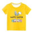 thumbnail image 1 of Chemises pour Filles Tout-Petits Enfants Garçons Filles Imprimé Œufs de Pâques Col Rond Manches Courtes, 1 of 1