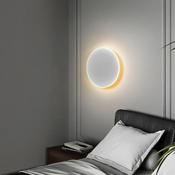 ZZkhGO Modern LED Wall Lamp with Touch Dimming, 3 Color Temperature Dimmable Sconce, No Drill Plug-in Light Fixture for Bedroom Living Room Corridor Hotel Decor, White