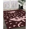 thumbnail image 3 of Ahgly Company Machine Washable Indoor Square Transitional Chocolate Brown Area Rugs, 4' Square, 3 of 7
