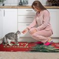 thumbnail image 4 of Ensemble de 2 Tapis de Cuisine de Noël Antifatigue pour le Plancher, Tapis et Carpettes de Cuisine Rouges de Noël d'Hiver Rustiques avec Arbre pour Salle de Bain, Pièce Style Ferme (47x17+30x17 Po), 4 of 6