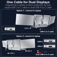 thumbnail image 4 of 12 inches Laptop Expansion Screen FHD Portable Tri-screen Monitor with 1 Cable for 2 Displays for Windows, MacOS for 13.3-16.5 inch Laptop, 4 of 7