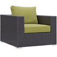 thumbnail image 3 of Modway Ensemble de Mobilier de Patio Extérieur en Rotin Osier Convene 3 Pcs, Couleur Espresso Péridot, 3 of 6