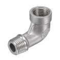 thumbnail image 1 of Unique Bargains Raccord de Tuyau Coudé à Filetage Mâle vers Femelle 1/4 NPT en Acier Inoxydable 304, 1 of 5