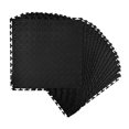 thumbnail image 1 of KFFKFF Garage Floor Tiles Interlocking, 16 Pack 20.2 x 20.2 x 0.2 in Interlocking Modular Garage Flooring Tiles, Diamond Plate Slip-Resistant PVC Mats, Black, 1 of 9