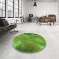 thumbnail image 4 of Ahgly Company Tapis d'Intérieur Rectangulaire Transitionnel Vert Lavable à la Machine, 8 Pieds x 10 Pieds, 4 of 7