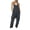 Black, variant on Dvkptbk Womens Overalls Fashion V-Neck Sleeveless Loose Overalls Causal Solid Color Baggy Back Pants With Pocket