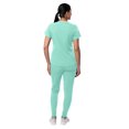 thumbnail image 4 of Adar Pro Modern Athletic Scrub Set For Women - Modern V-Neck Scrub Top & Yoga Jogger Scrub Pants, 4 of 6