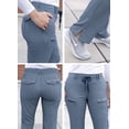 thumbnail image 4 of Adar Pro Heather Sarraus pour Femmes - Pantalon de Sarrau Fuselé Coupe Ajustée - P4100H - Heather Navy - TTP, 4 of 7