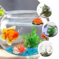 thumbnail image 3 of MasteelfCA Plastic Fish Bowl Clear Fish Keeper Small Aquarium Tank Bowl Small Goldfish Tank, 3 of 8