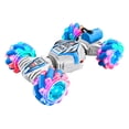 thumbnail image 1 of White Blue Stunt Rc Car 4Wd Spray Function Led Lights Abs Plastic 7.8 Inches Rechargeable Transformable Remote Control Vehicle For Kids Ages 6-12 Years C, 1 of 9