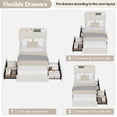 thumbnail image 4 of EDTara Kids Platform Bed with Soft Bouclé Upholstery, Bookcase Headboard, and 2 Under-Bed Storage Drawers, Easy Assembly, No Box Spring Needed, 4 of 8