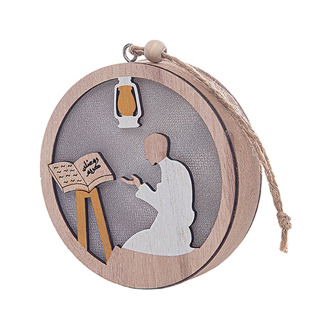 jifeng Ramadan Hanging Light Exquisite Round Ramadan Decoration Night Light Eid Mubarak Style A