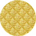 thumbnail image 1 of Ahgly Company Tapis de Zone Rond d'Intérieur Lavable à la Machine, Transitionnel, Jaune Audacieux, 6 Pieds Rond, 1 of 7