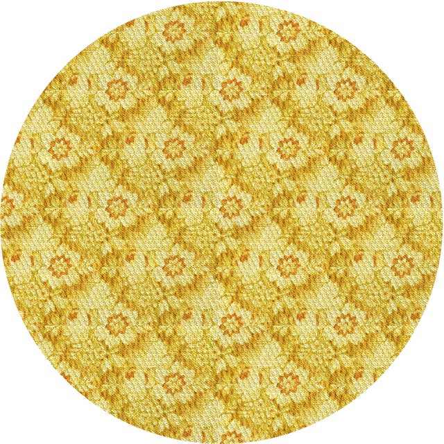 Ahgly Company Tapis de Zone Rond d'Intérieur Lavable à la Machine, Transitionnel, Jaune Audacieux, 6 Pieds Rond
