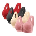 thumbnail image 1 of Plebaso Women's Everyday Bras Front Closure Full Coverage Bra 4 Pack No Underwire Bralettes for Ladies, 1 of 6