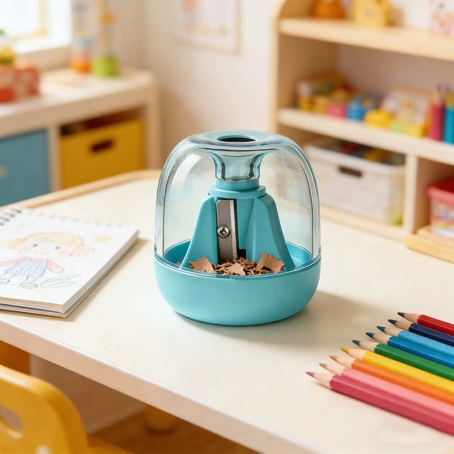 Yeciiwht Manual Mini Pencil Sharpener - Portable Compact Sharpener Classroom Homework Supplies Green