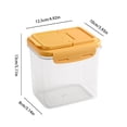 thumbnail image 2 of WIFKLSIIPG Food Storage Container for Pantry Organization with Lids Food Containers for Flour and Sugar Storage(Yellow), 2 of 2