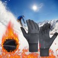 thumbnail image 1 of TIMIFIS Gants d'Hiver Gants de Course en Plein Air Gants de Cyclisme Écran Tactile Gants d'Hiver pour Hommes Doublures de Gants Gants de Randonnée Gants Chauds par Temps Froid Gants de Neige Gants de Moto, 1 of 5