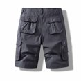 thumbnail image 3 of Styesk Mens Shorts Men's Pockets Cargo Pants Casual Button Classic Summer Short With Multi Pockets, 3 of 5