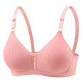 thumbnail image 1 of Birdeem Bras for Women Women Solid No-Wire Threaded Gathered Back Button Underwear Bra, 1 of 1