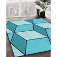 thumbnail image 3 of Ahgly Company Machine Washable Indoor Rectangle Transitional Light Sea Green Area Rugs, 5' x 8', 3 of 7