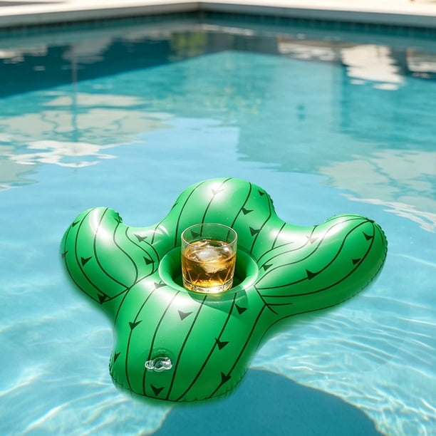 Lot De 9 Porte-Gobelets Gonflables Pour Piscine – Avec Pompe – Styles Fun (Cygne, Licorne, Flamant…)