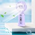 thumbnail image 1 of Chmadoxn Fan, Ceiling Fan, Desk Fan, Portable Fan Handheld Fan 5000 MAh Long Battery Life Fast Charge Digital Display Power Bank 2-in-1 Mini Fan Small fan, 1 of 8