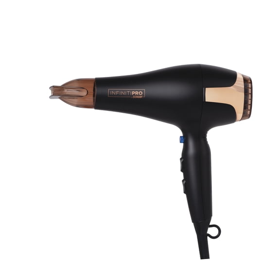 InfinitiPRO by Conair 1875 Watt Professional AC Motor Rose Gold Hair Dryer, Tourmaline Ceramic , Black/Rose Gold, 1 Pk