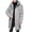 Grey, variant on hoksml Men's Long Winter Coat with Hood Heavyweight Puffer Jacket with Drawstring and Pockets