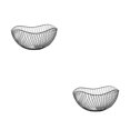 thumbnail image 4 of kurtrusly Sturdy And Durable Metal Fruit Baskets Large Capacity Open Wire Exquisite Appearance Wide black Oblique large 2Set, 4 of 6