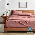 thumbnail image 3 of Bare Home Washed Sheet Set - Premium 1800 Collection - Deep Pocket - 4 Piece - Queen, Dusty Rose, 3 of 6