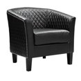 thumbnail image 1 of PRI Chaise d'Appoint en Simili Cuir en Noir, 1 of 3