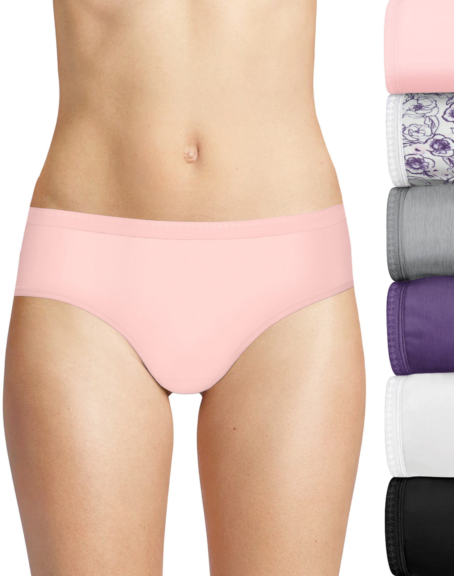 Hanes Womens Ultimate Breathable Cotton Hipster 6-Pack, 9