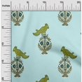thumbnail image 1 of oneOone Cotton Silk Fabric Leaves|Bird & Floral Block Decor Fabric Printed BTY 42 Inch Wide, 1 of 4