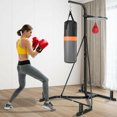 thumbnail image 4 of Gymax Heavy Duty Boxing Punching Stand W/Heavy Bag & Speed Bag Sandbag Rack Home Gym, 4 of 10
