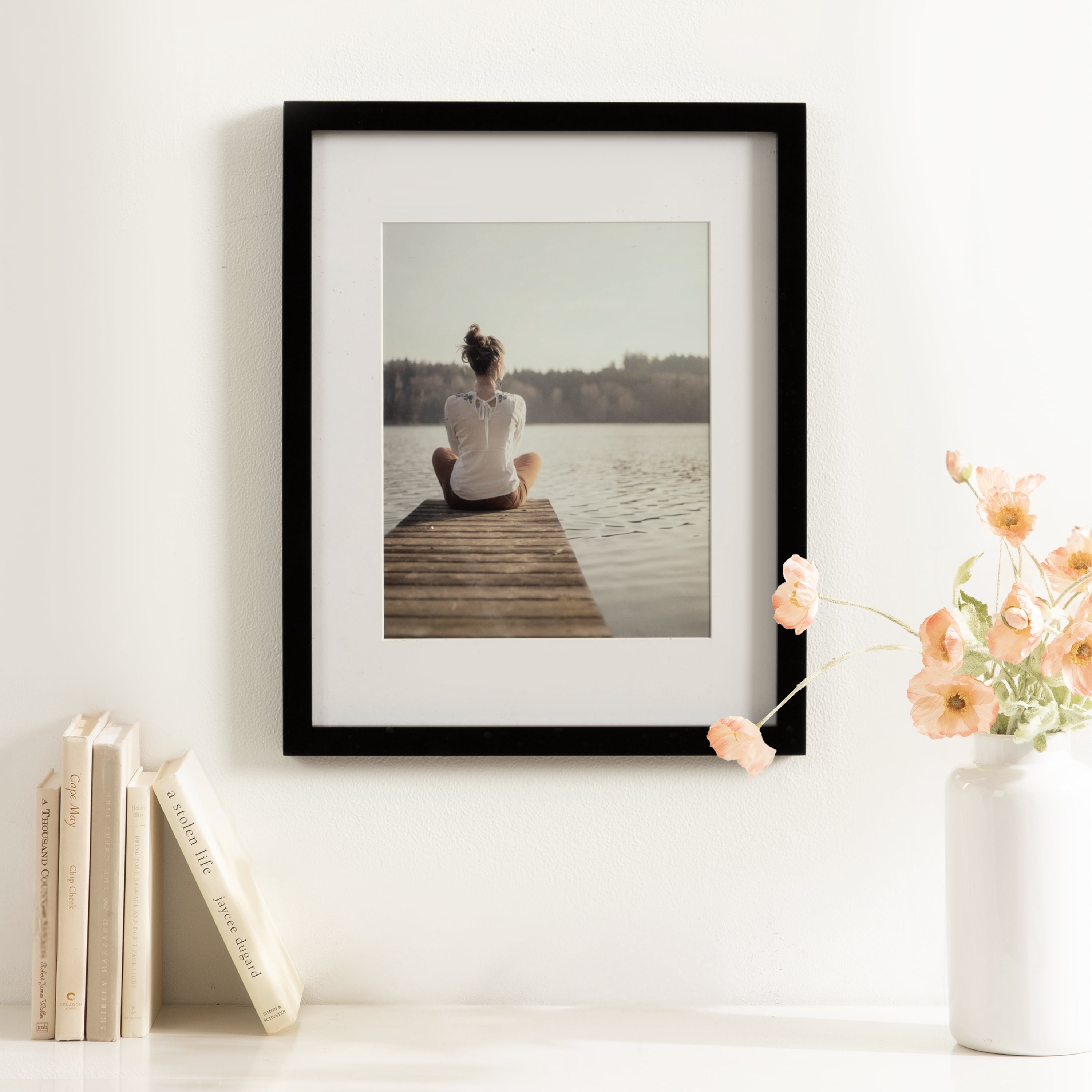 Cadre photo DesignOvation Gallery noir 27,9 cm x 35,6 cm avec passe-partout de 20,3 cm x 24,4 cm