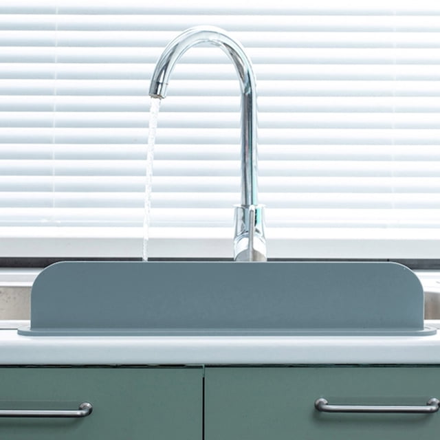 Silicone Kitchen Splash Guard 19.3X3.4X2In, Dishwasher-Safe Backsplash Baffle Prevents Water Spills, Reusable Sink Shield for Countertop